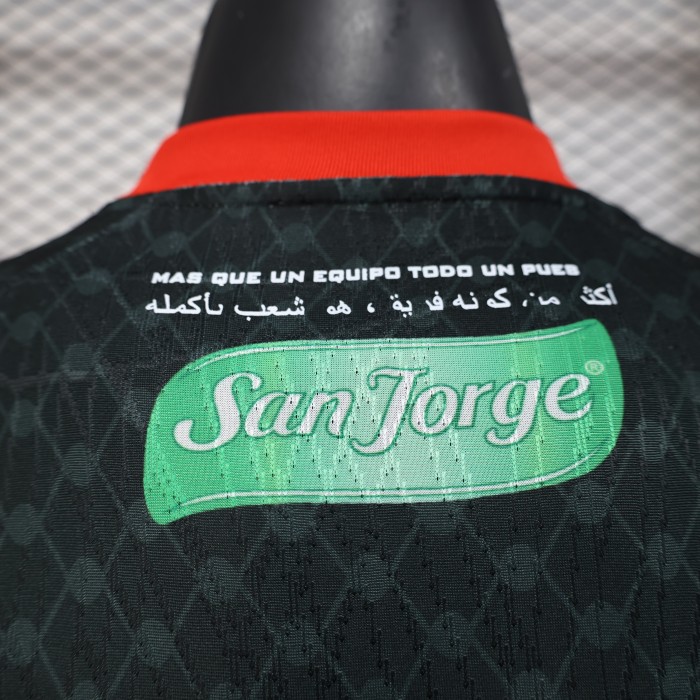 Player Version 2025-2026 Club Deportivo Palestino Away Black Soccer Jersey Football Shirt