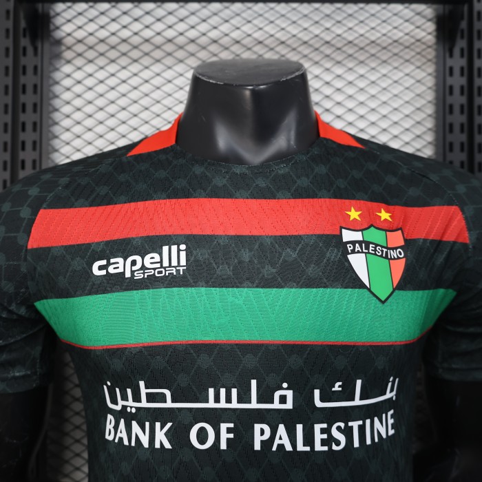 Player Version 2025-2026 Club Deportivo Palestino Away Black Soccer Jersey Football Shirt