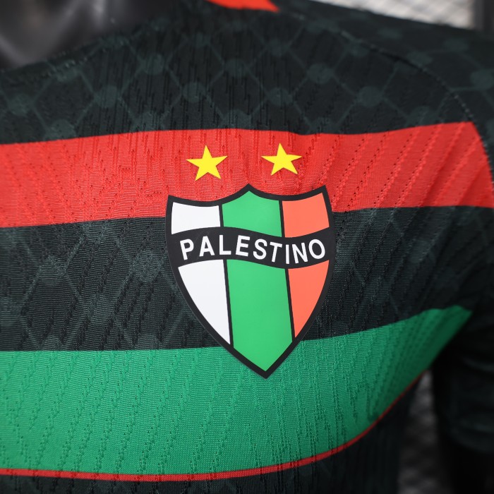 Player Version 2025-2026 Club Deportivo Palestino Away Black Soccer Jersey Football Shirt