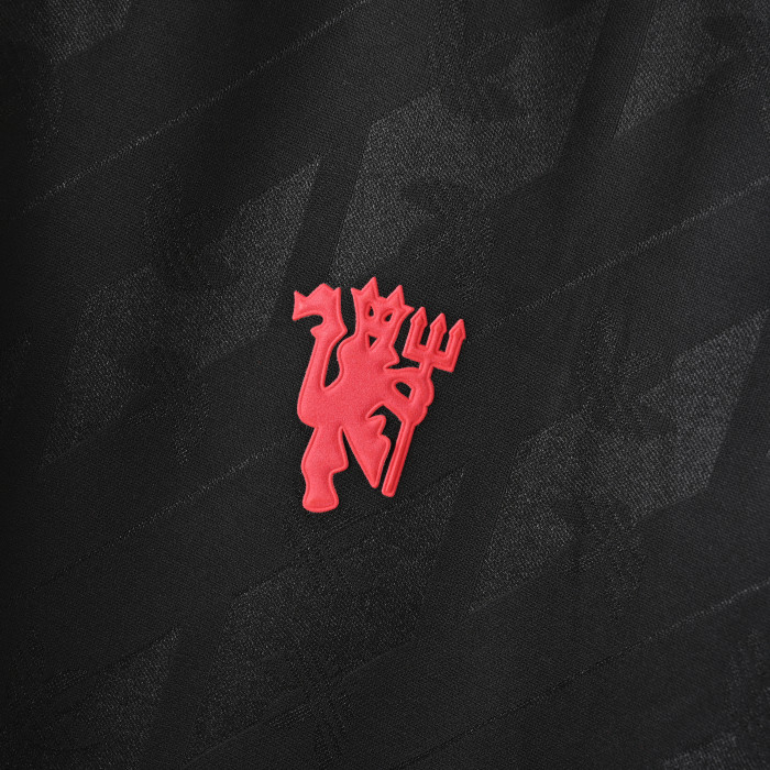 Long Sleeve Retro Model 2024-2025 Manchester United Black Soccer Jersey Football Top