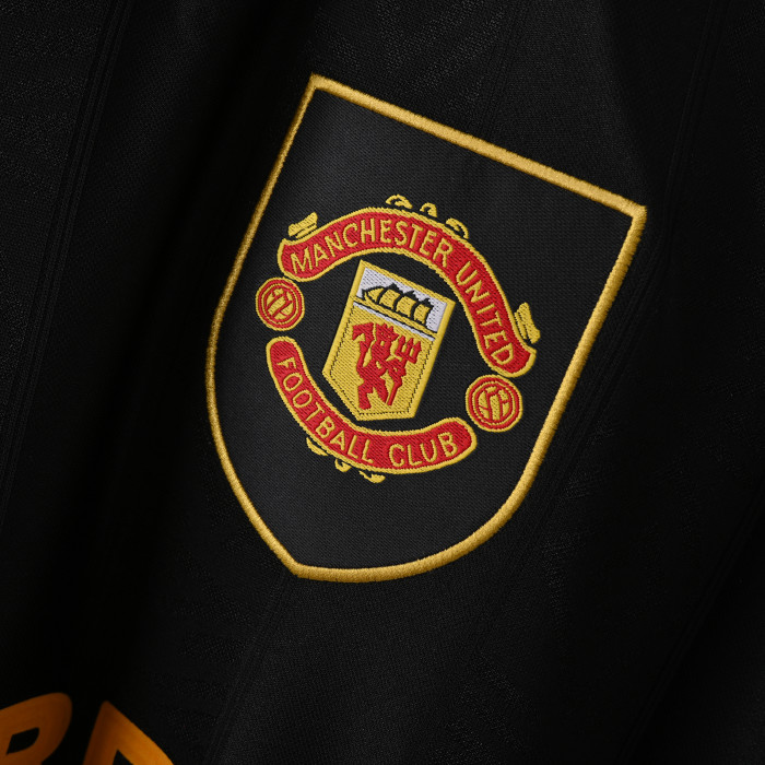 Retro Jersey 1993-1994 Manchester United Away Black Soccer Jersey Vintage Football Shirt