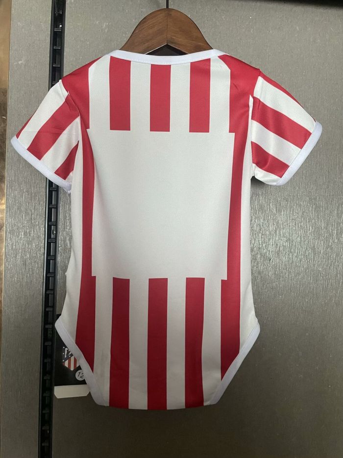 Baby Cloth 2025-2026 Atletico Madrid Home Soccer Jersey Baby Onesies