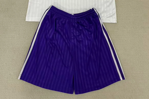 Retro Version 2025-2026 Real Madrid Purple Soccer Shorts Football Shorts