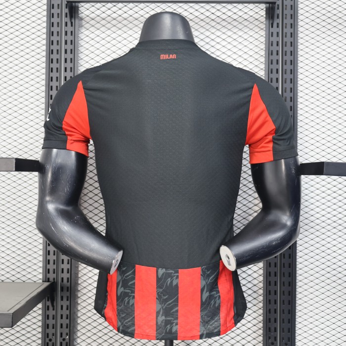 Player Version 2025-2026 AC Milan Home Soccer Jersey AC Football Shirt