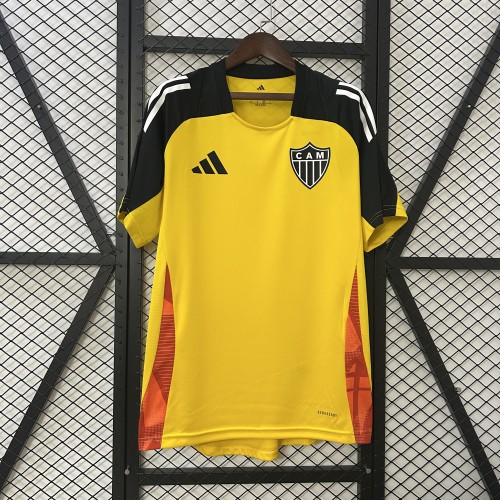 Fan Version 2025-2026 Atletico Mineiro Yellow Soccer Training Jersey Football Pre-match Shirt