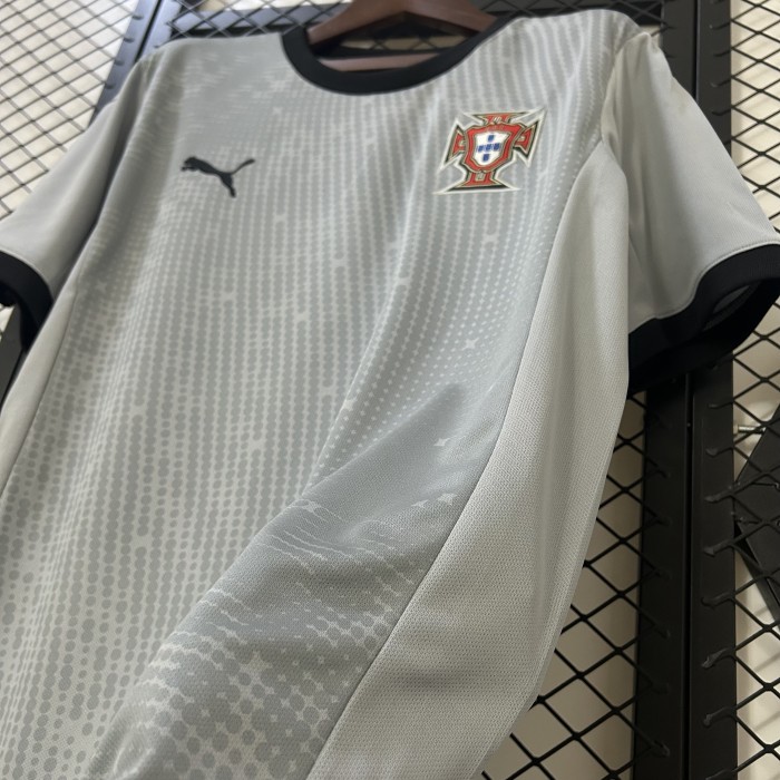 Fan Version 2025 Portugal Grey Goalkeeper Soccer Jersey Football Shirt