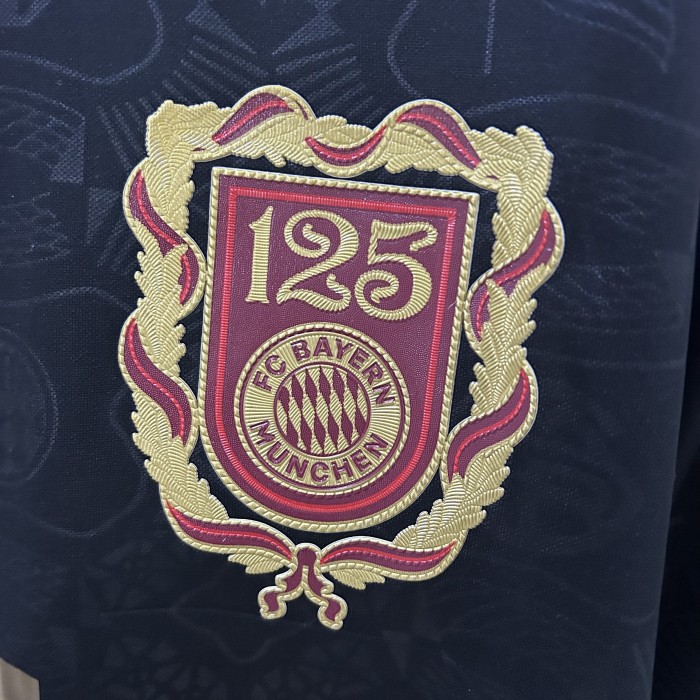 Fan Version 2024-2025 Bayern Munich 125th Anniversary Soccer Jersey Bayern Munchen Black Football Shirt