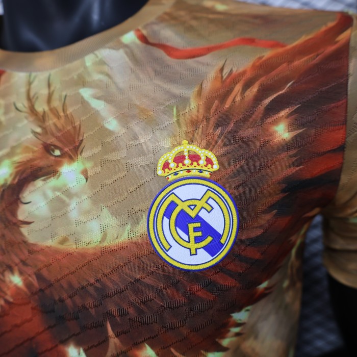 Player Version 2025-2026 Real Madrid Orange Special Edition Soccer Jersey Real Football Shirt