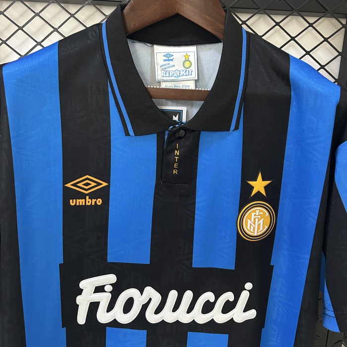 Retro Jersey 1993-1994 Inter Milan Home Soccer Jersey Vintage Football Shirt