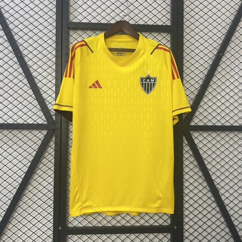 Fan Version 2025-2026 Atletico Mineiro Yellow Goalkeeper Soccer Jersey Football Shirt