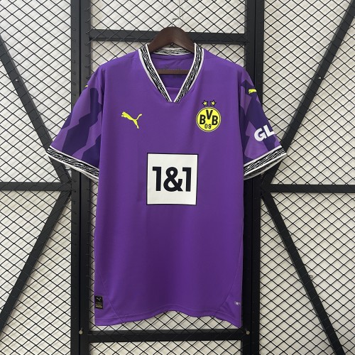 Fan Version 2025-2026 Borussia Dortmund Purple Goalkeeper Soccer Jersey BVB Football Shirt