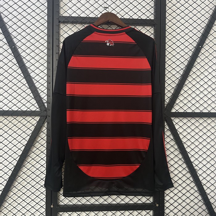 Long Sleeve 2025-2026 Flamengo Home Soccer Jersey Football Shirt