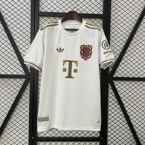 Fan Version 2024-2025 Bayern Munich 125th Anniversary Soccer Jersey Bayern Munchen White Football Shirt