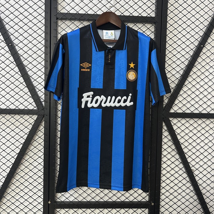 Retro Jersey 1993-1994 Inter Milan Home Soccer Jersey Vintage Football Shirt