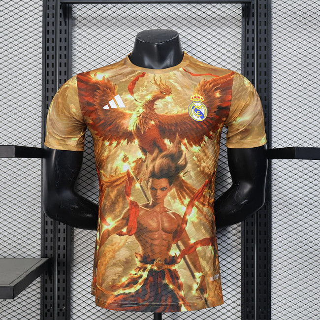 Player Version 2025-2026 Real Madrid Orange Special Edition Soccer Jersey Real Football Shirt