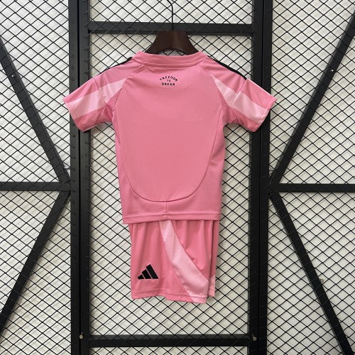 Youth Uniform Kids Kit 2025-2026 Inter Miami Home Soccer Jersey Shorts Child Football Set