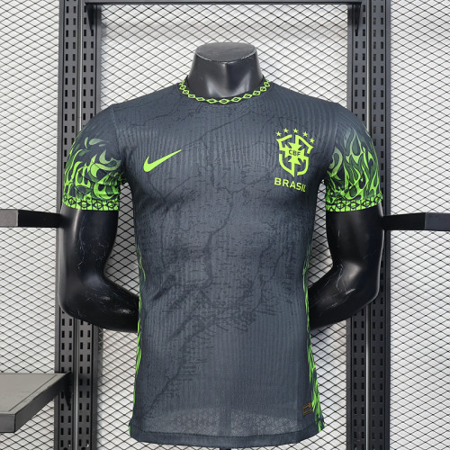 Player Version 2025 Brazil Black/Green Special Edition Soccer Jersey Brasil Football Shirt
