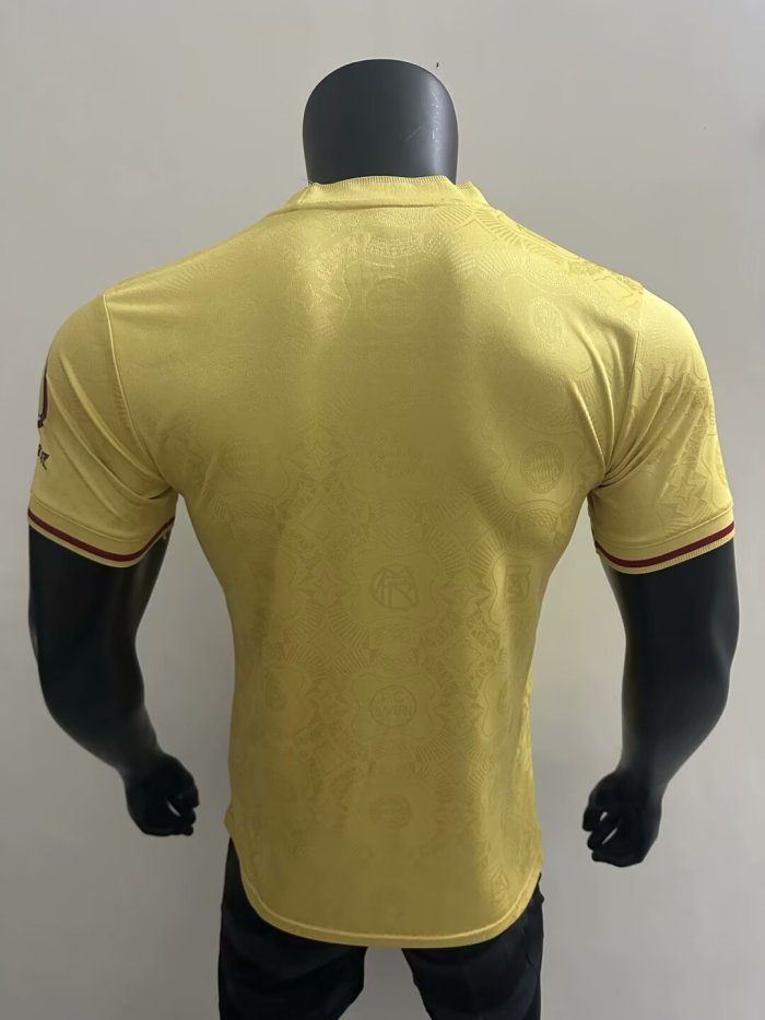 Player Version 2024-2025 Bayern Munich 125th Anniversary Soccer Jersey Bayern Munchen Yellow Football Shirt