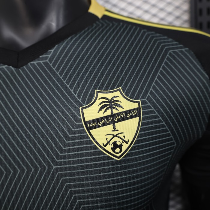 Player Version 2025-2026 Al-Ahli Saudi Third Away Black Soccer Jersey Football Shirt