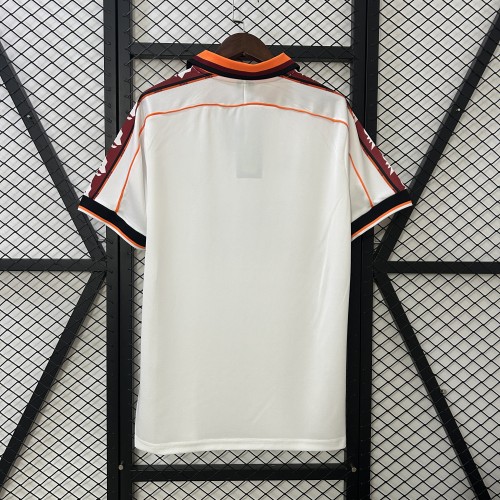 Retro Jersey 1998-1999 AS Roma Away White Soccer Jersey Vintage Football Shirt