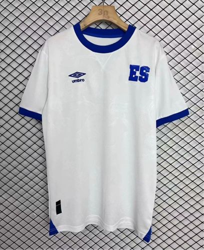 Fans Version 2025 El Salvador Away White Soccer Jersey Football Shirt