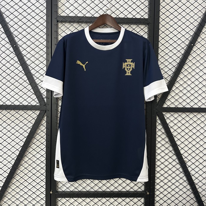 2025 Portugal Dark Blue Soccer Training Jersey Football Shirt
