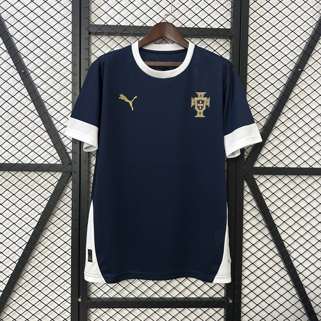 2025 Portugal Dark Blue Soccer Training Jersey Football Shirt