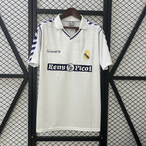 Retro Jersey 1989-1990 Real Madrid Home Soccer Jersey Vintage Real Camisetas de Futbol