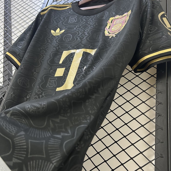Fan Version 2024-2025 Bayern Munich 125th Anniversary Soccer Jersey Bayern Munchen Black Football Shirt