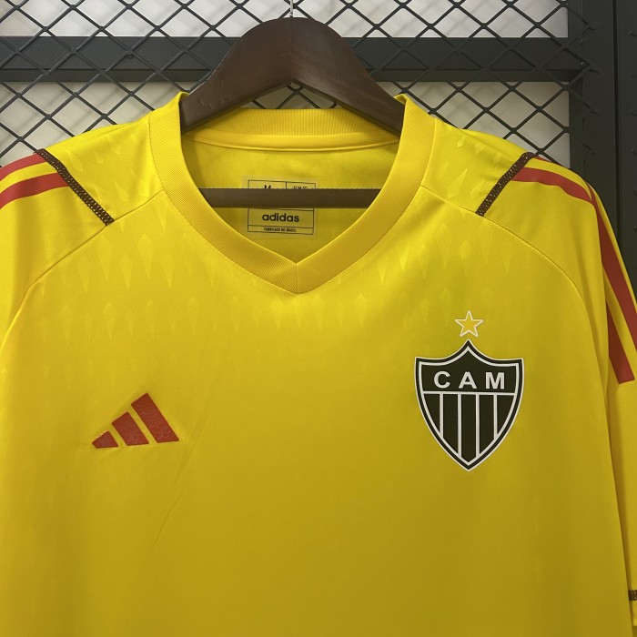 Fan Version 2025-2026 Atletico Mineiro Yellow Goalkeeper Soccer Jersey Football Shirt