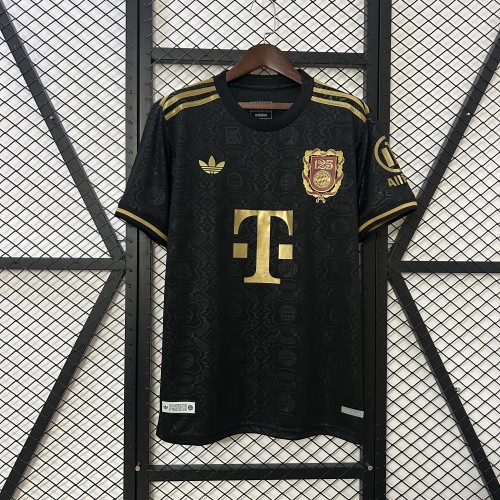 Fan Version 2024-2025 Bayern Munich 125th Anniversary Soccer Jersey Bayern Munchen Black Football Shirt