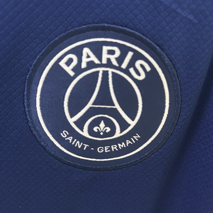 without Sponor Logo Fan Version Long Sleeve 2024-2025 PSG Fourth Away Blue Soccer Jersey Paris Football Maillot