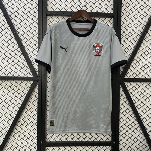 Fan Version 2025 Portugal Grey Goalkeeper Soccer Jersey Football Shirt