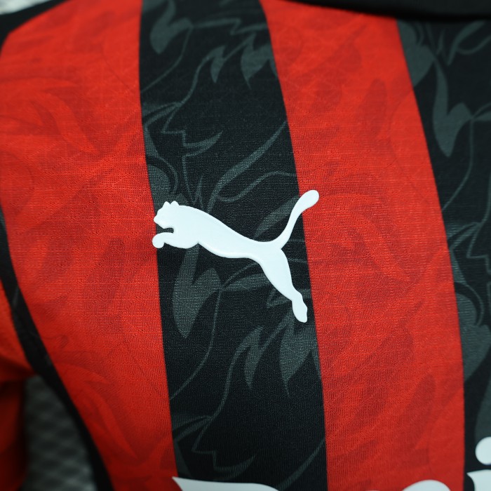 Player Version 2025-2026 AC Milan Home Soccer Jersey AC Football Shirt