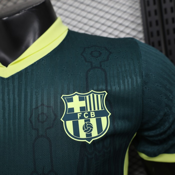 Barca Camisetas de Futbol Player Version 2025-2026 Barcelona Green Special Edition Soccer Jersey