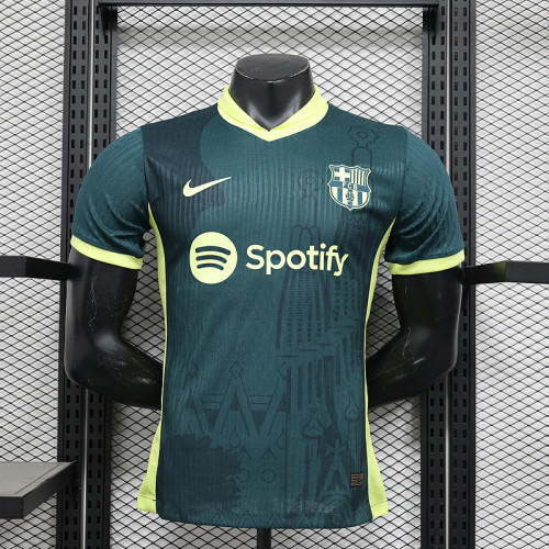 Barca Camisetas de Futbol Player Version 2025-2026 Barcelona Green Special Edition Soccer Jersey