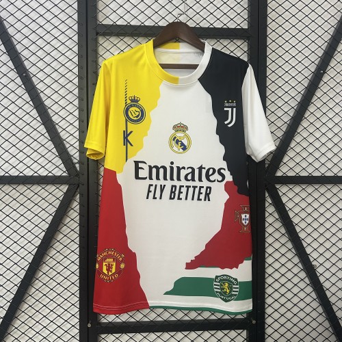 Cristiano Ronaldo 7 Combine Version Real Madrid Juventus Portugal Sporting Lisbon Manchester United Al Nassr Jersey