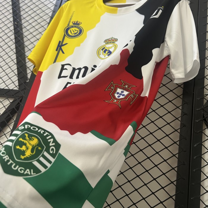 Cristiano Ronaldo 7 Combine Version Real Madrid Juventus Portugal Sporting Lisbon Manchester United Al Nassr Jersey