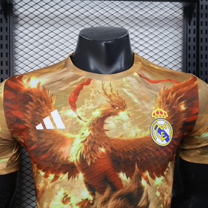 Player Version 2025-2026 Real Madrid Orange Special Edition Soccer Jersey Real Football Shirt