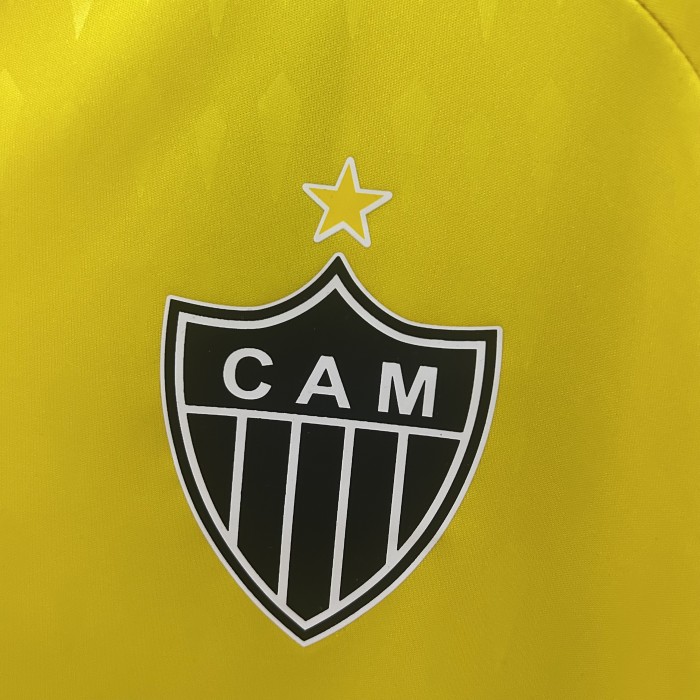Fan Version 2025-2026 Atletico Mineiro Yellow Goalkeeper Soccer Jersey Football Shirt