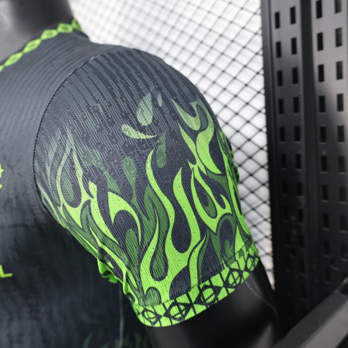 Player Version 2025 Brazil Black/Green Special Edition Soccer Jersey Brasil Football Shirt
