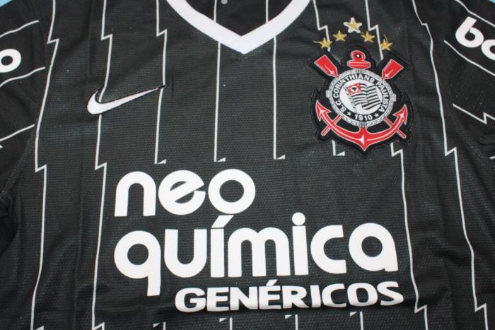 Retro Jersey 2011-2012 Corinthians FACO 8 Away Black Soccer Jersey Vintage Football Shirt