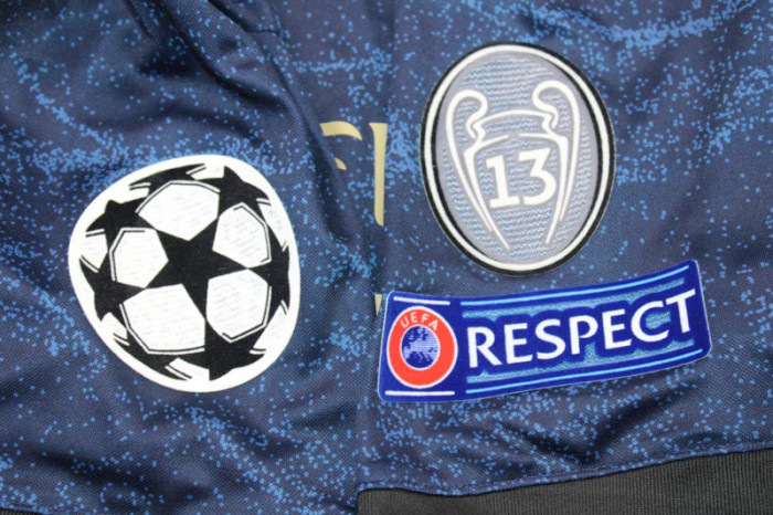 with UCL Patch Retro Jersey 2019-2020 Real Madrid Away Dark Blue Soccer Jersey