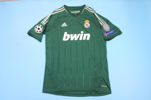 with UCL Patch Retro Jersey 2012-2013 Real Madrid Third Away Green Soccer Jersey