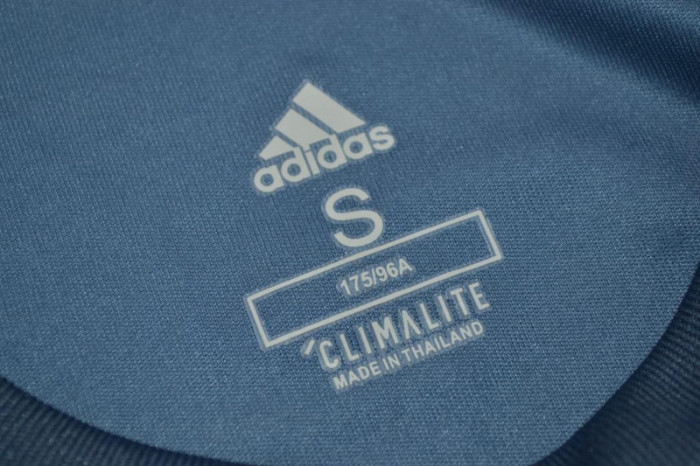 with Golden FIFA+UCL Patch Retro Jersey 2019-2020 Real Madrid Away Dark Blue Soccer Jersey
