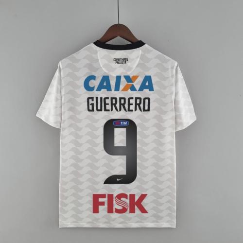 with FISK Retro Jersey 2012 Corinthians GUERRERO 9 Home Soccer Jersey Vintage Football Shirt