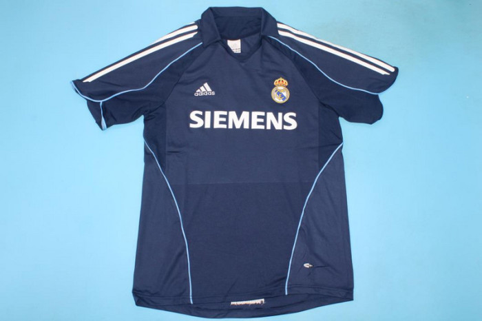 Retro Jersey 2005-2006 Real Madrid BECKHAM 23 Away Dark Blue Soccer Jersey Vintage Football Shirt