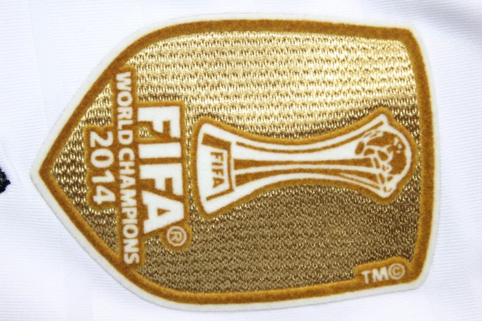 with Golden FIFA+UCL Patch Retro Jersey 2014-2015 Real Madrid RONALDO 7 Home Soccer Jersey Vintage Real Football Shirt