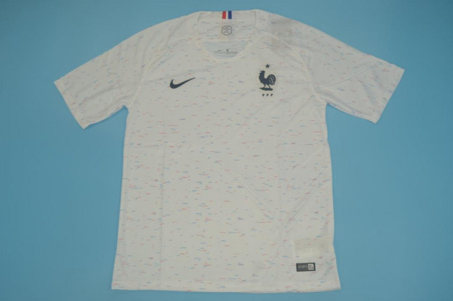 Retro Jersey 2018 France Away White Soccer Jersey Vintage Football Shirt