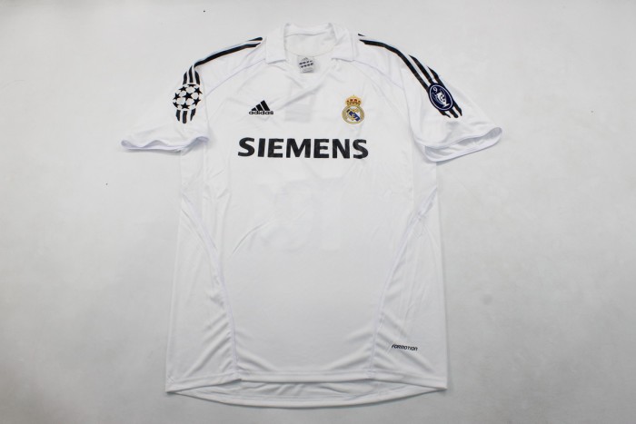 with UCL Patch Retro Jersey 2005-2006 Real Madrid 7 RAUL Home Soccer Jersey